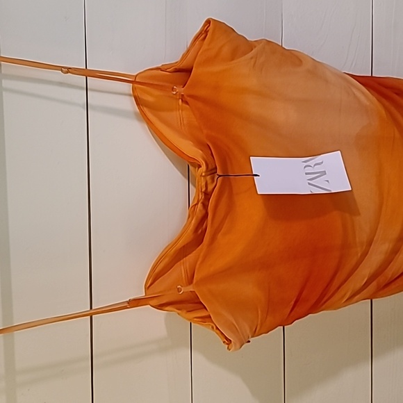 Zara NWT XL Ombre Tulle Midi Dress - Picture 5 of 5